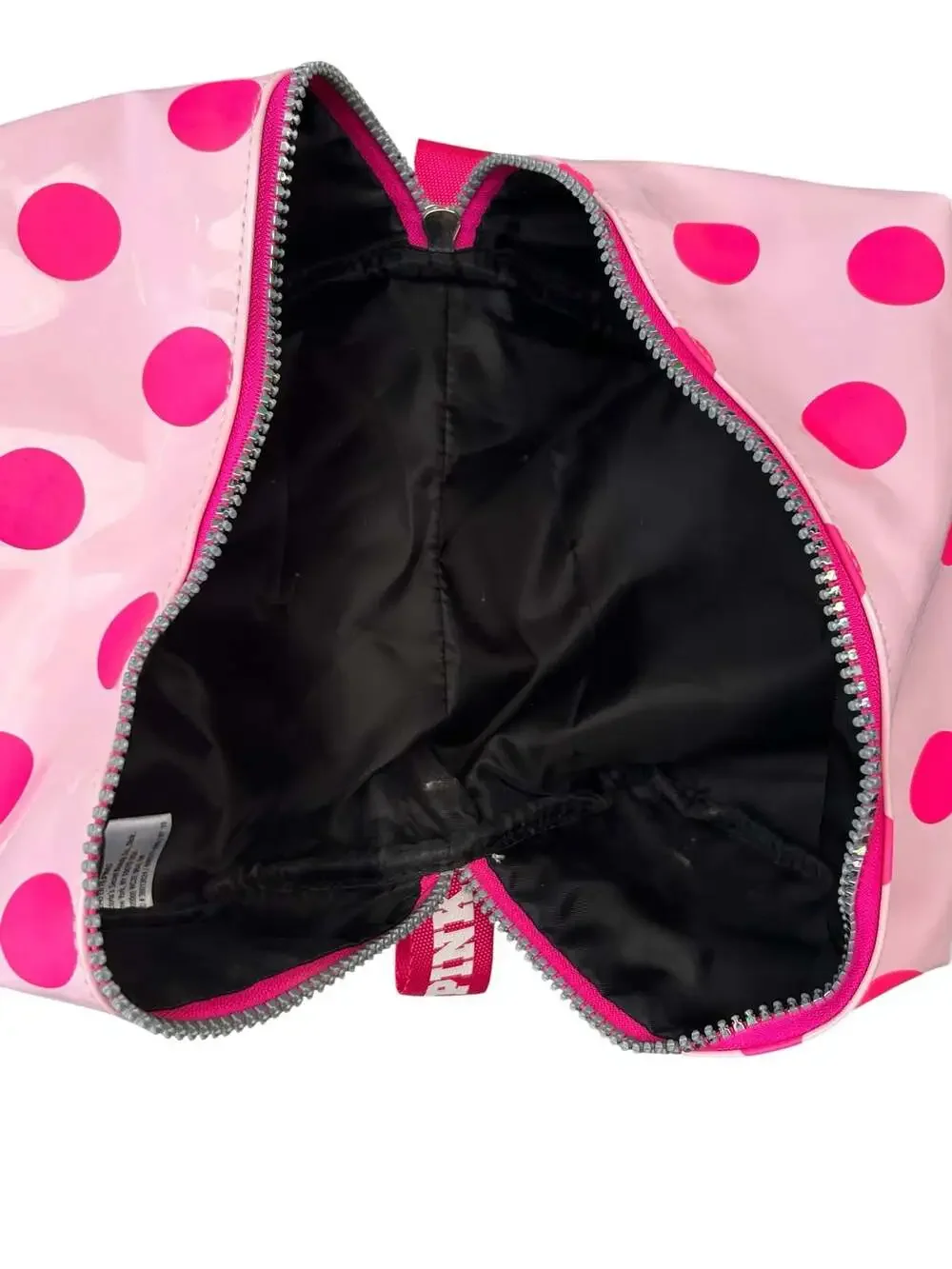 Victoria's Secret PINK Pink Colored Polka Dot Cosmetic Toiletry Makeup Bag X60